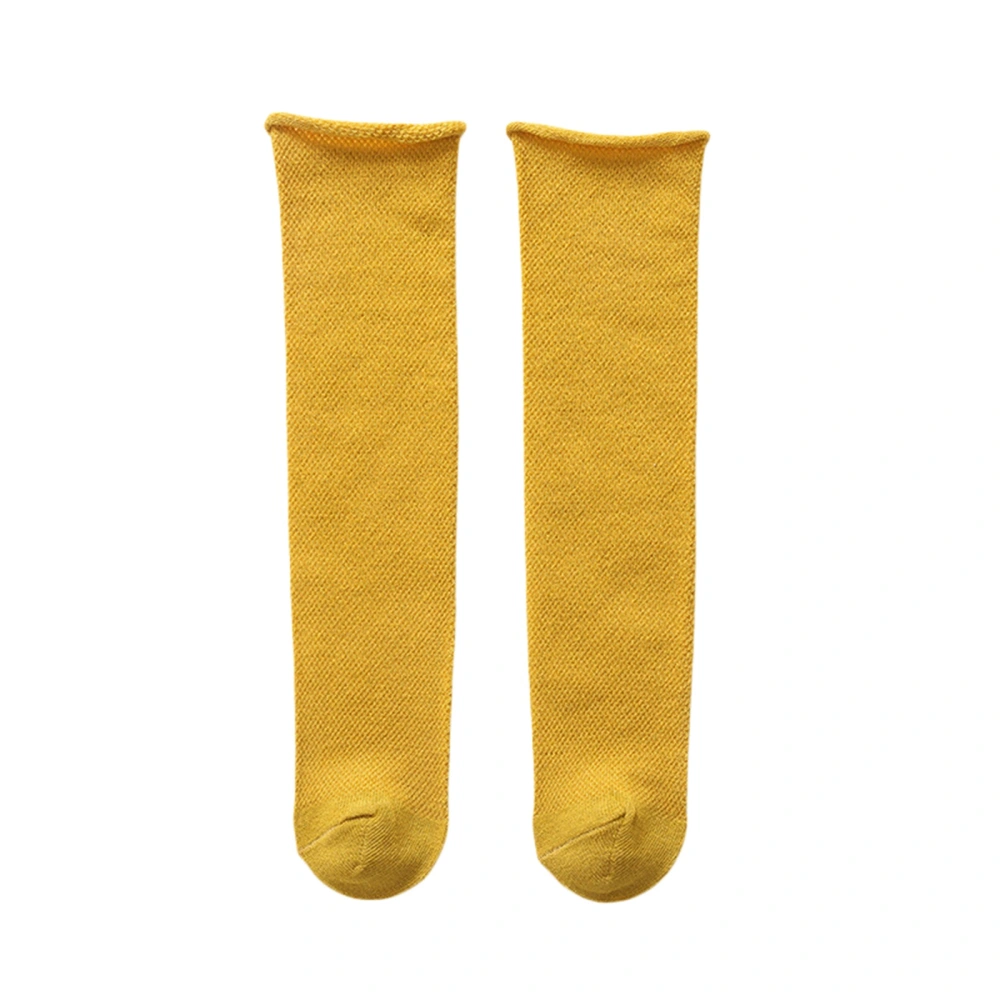 Kids Summer Solid Color Thin Mesh Knee High Long Socks Boot Socks