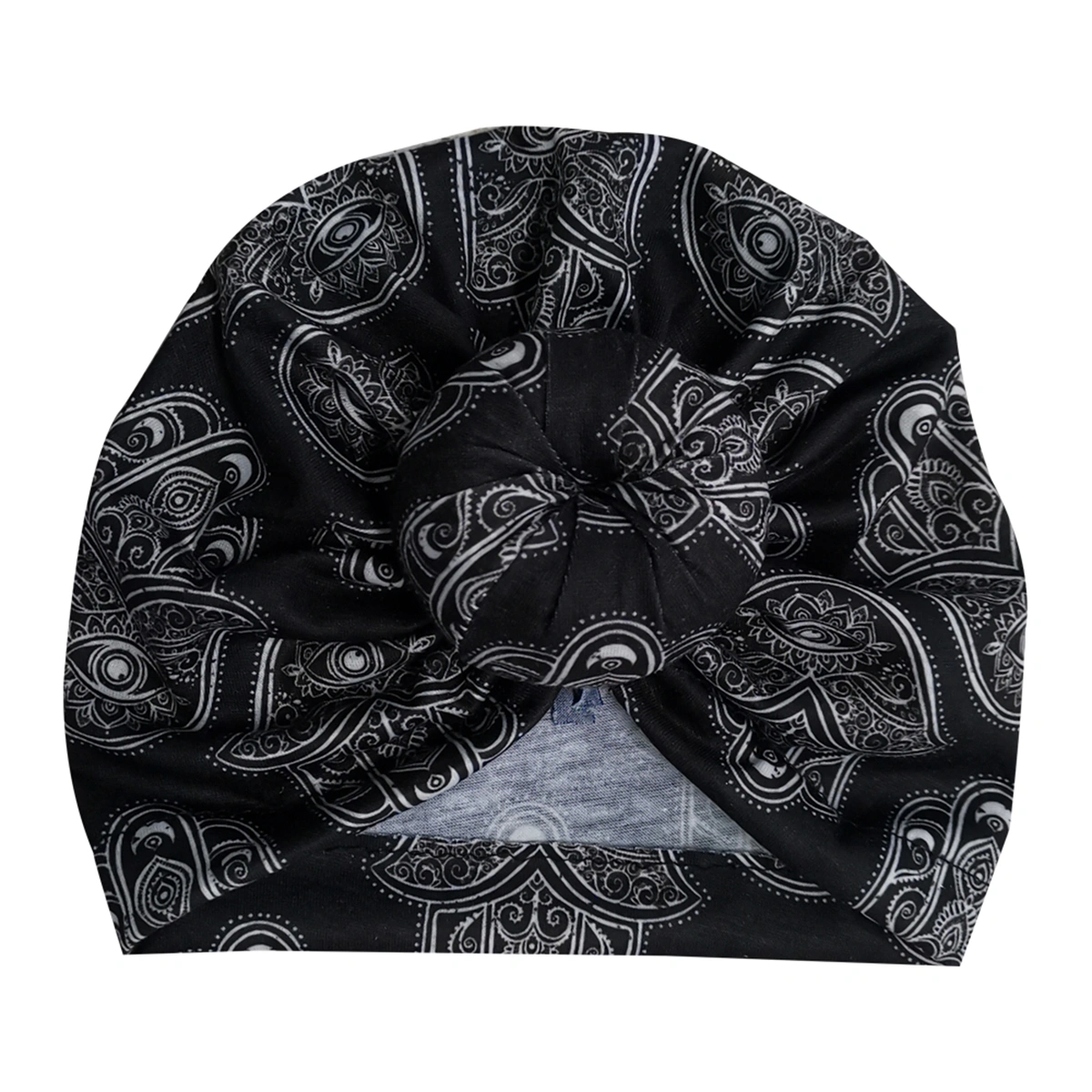 Toddler Baby Girl Hat, Flower Printed Knot Headwraps Beanie Cap