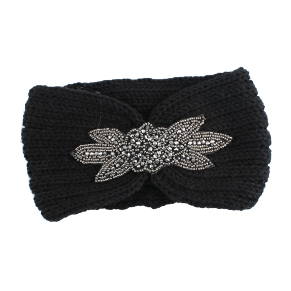 Ladies Hairband Shiny Cross Braided Elastic and Comfortable Headband