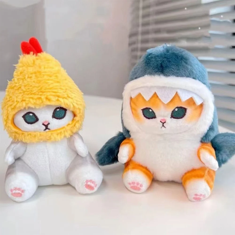 Cute Cartoon Plush Toy, Shark/Fried Shrimp Stuffed Soft Doll 