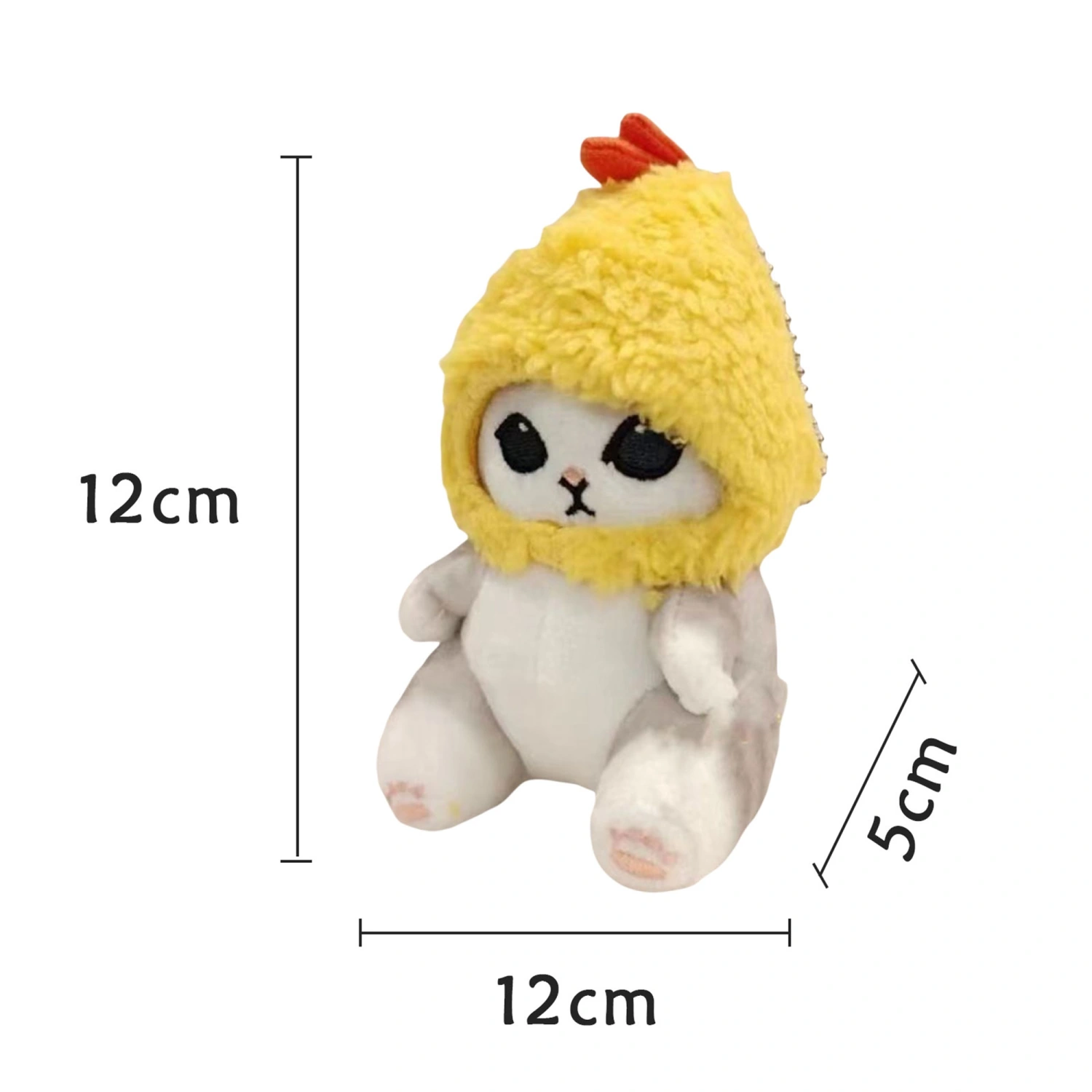 Cute Cartoon Plush Toy, Shark/Fried Shrimp Stuffed Soft Doll 