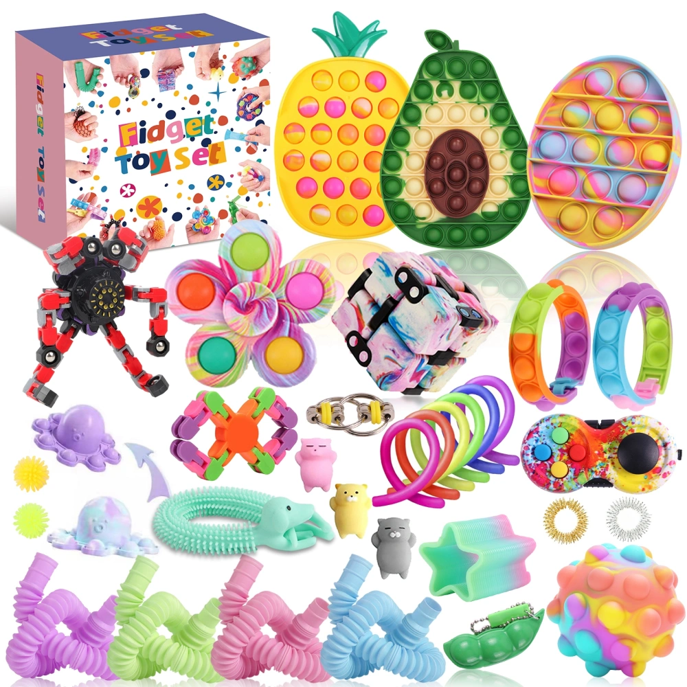 33Pcs Sensory Toys Set, Stress Relief Finger Training Toy Kit