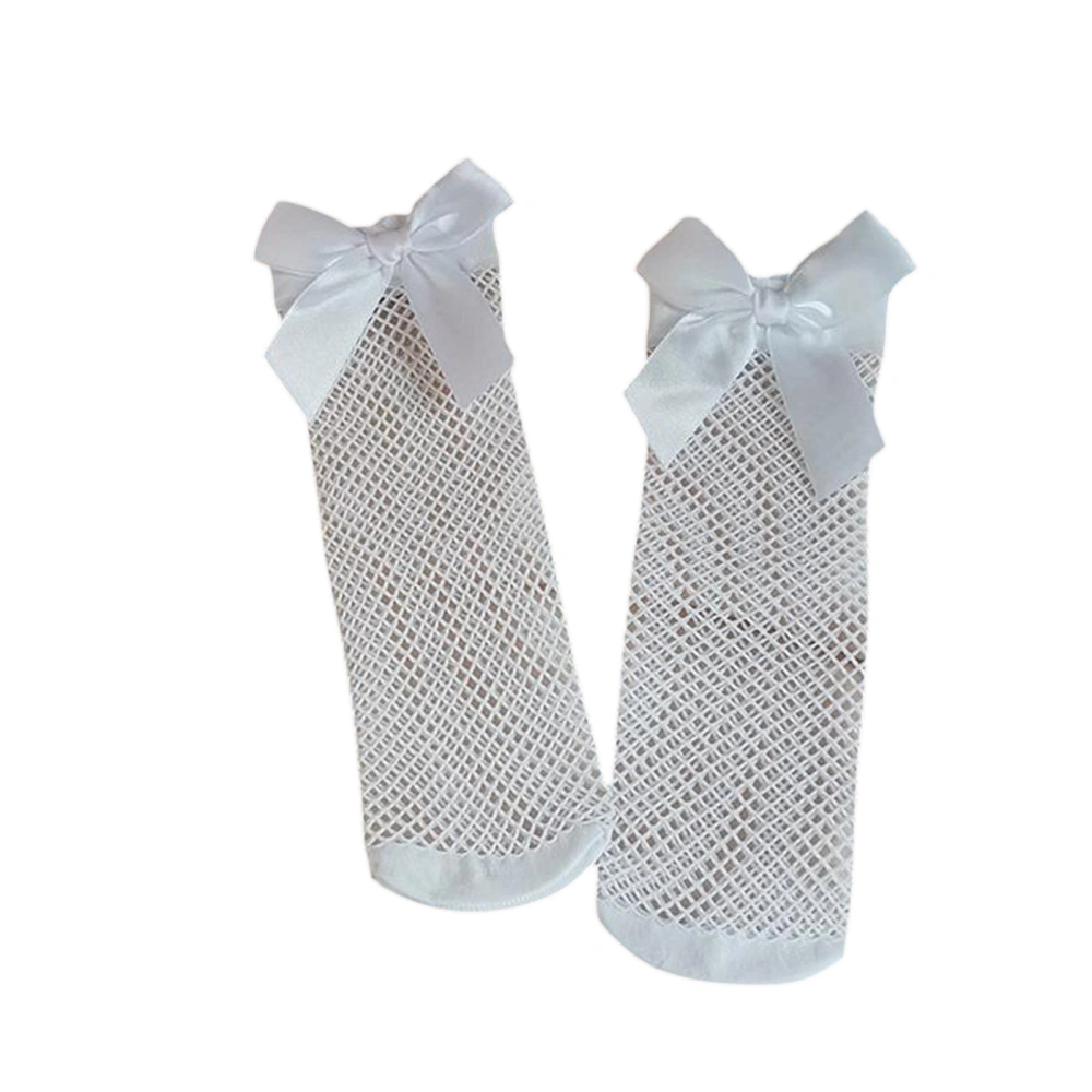 Toddler Girl Medium Length Socks, Cutout Medium Tube Simple Socks