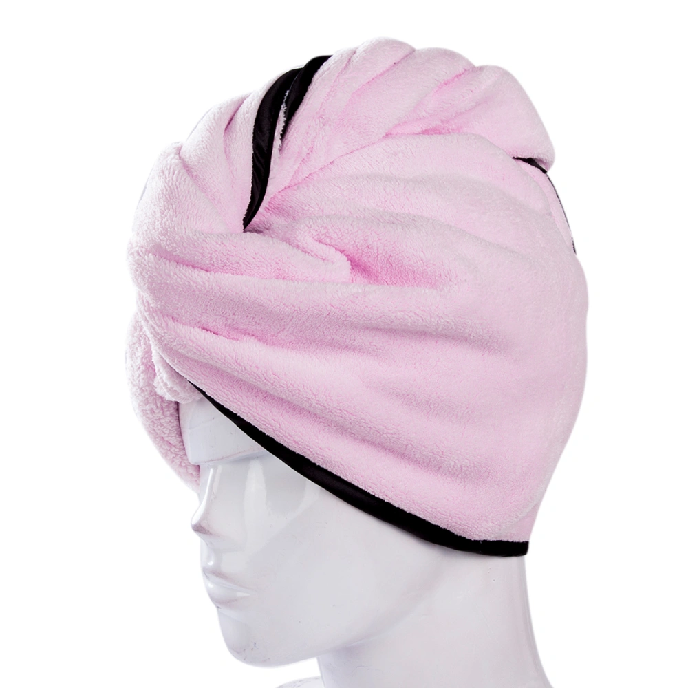 Women Microfiber Hair Towel Wrap Bathroom Thickened Hair Cap Towel Bathing Cap