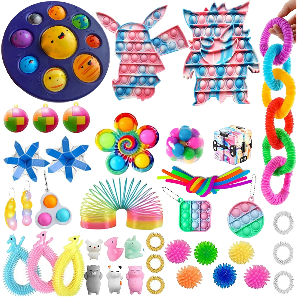 Press Decompression Toy Set, Stress Relief Fingertip Sensory Toys Kit