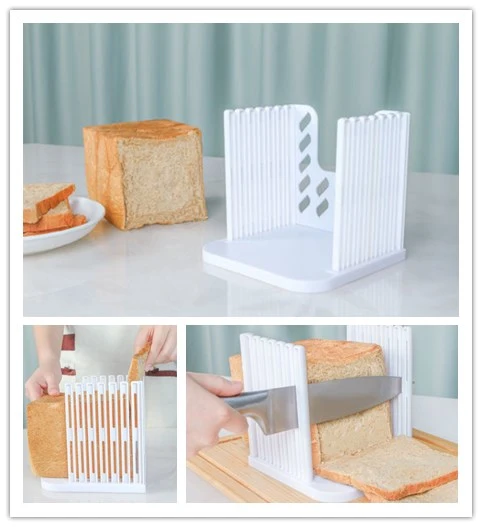 6 Slots Plastic Bread Slicer, Portable Easy Clean Toast Cutter