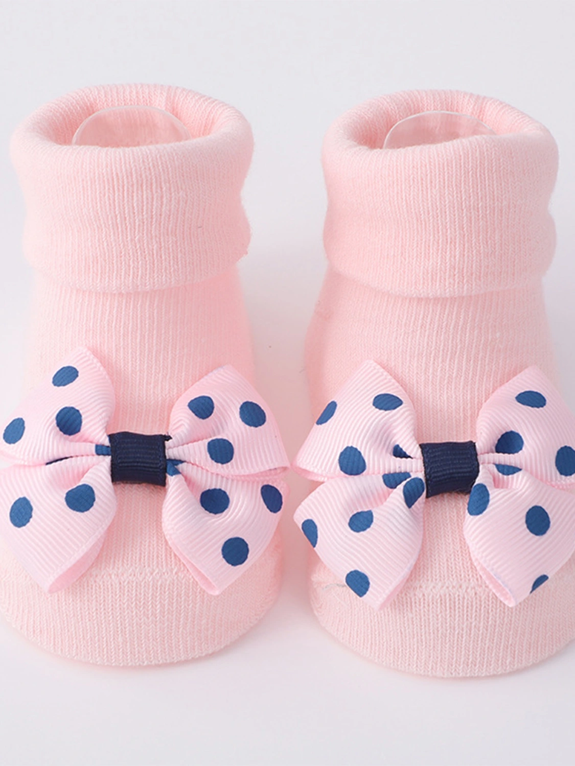 Baby Socks for Toddler Dot Print Bowknot Princess Socks with Headband