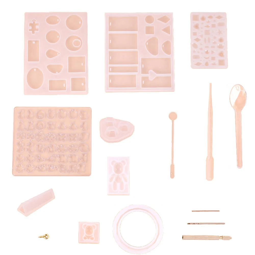 DIY Solid Color Mould Set, Creative Necklace Earrings Making Equipment Kit