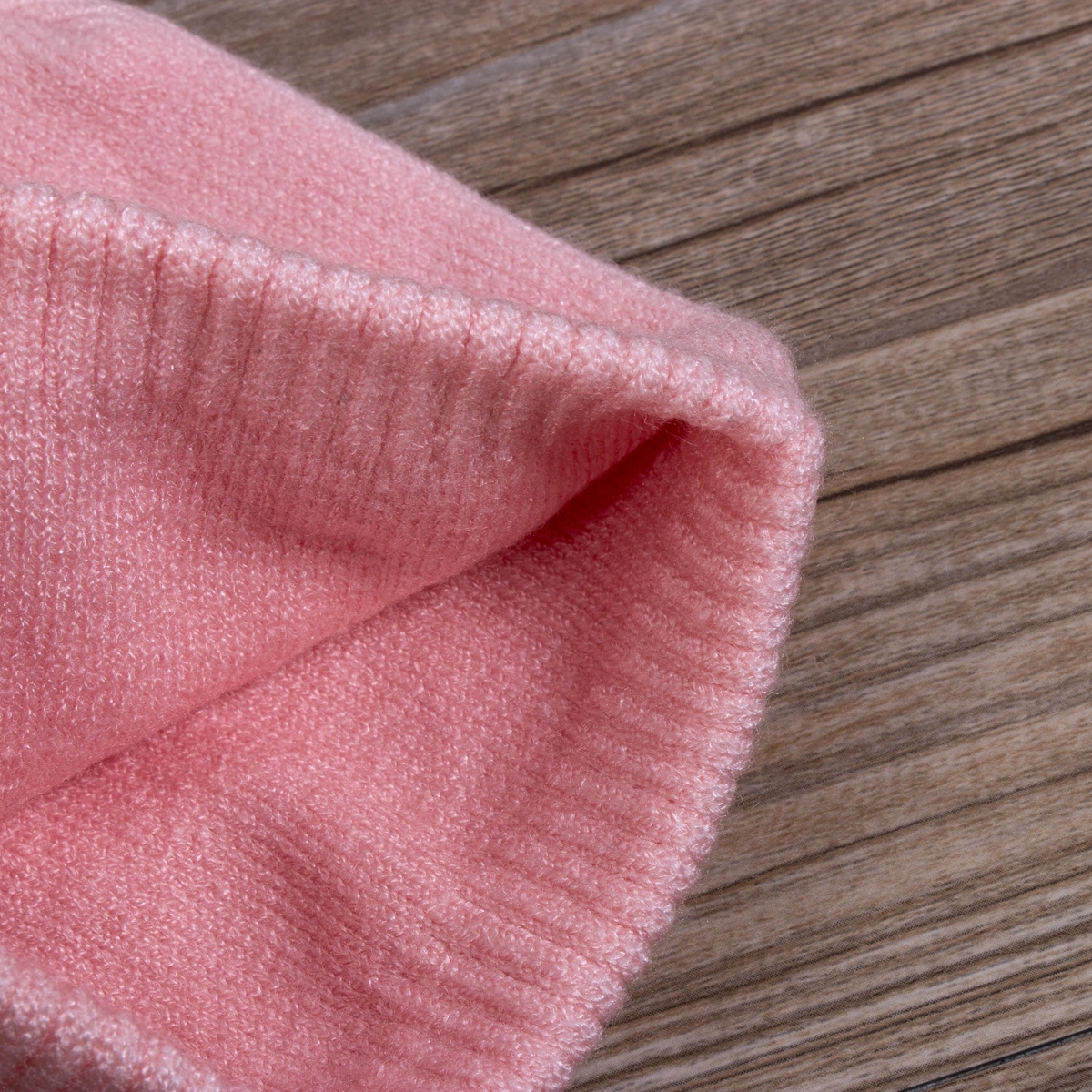 Baby Cute Bear Ears Hats Pure Color Elastic Soft Warm Beanie Knitted Hat