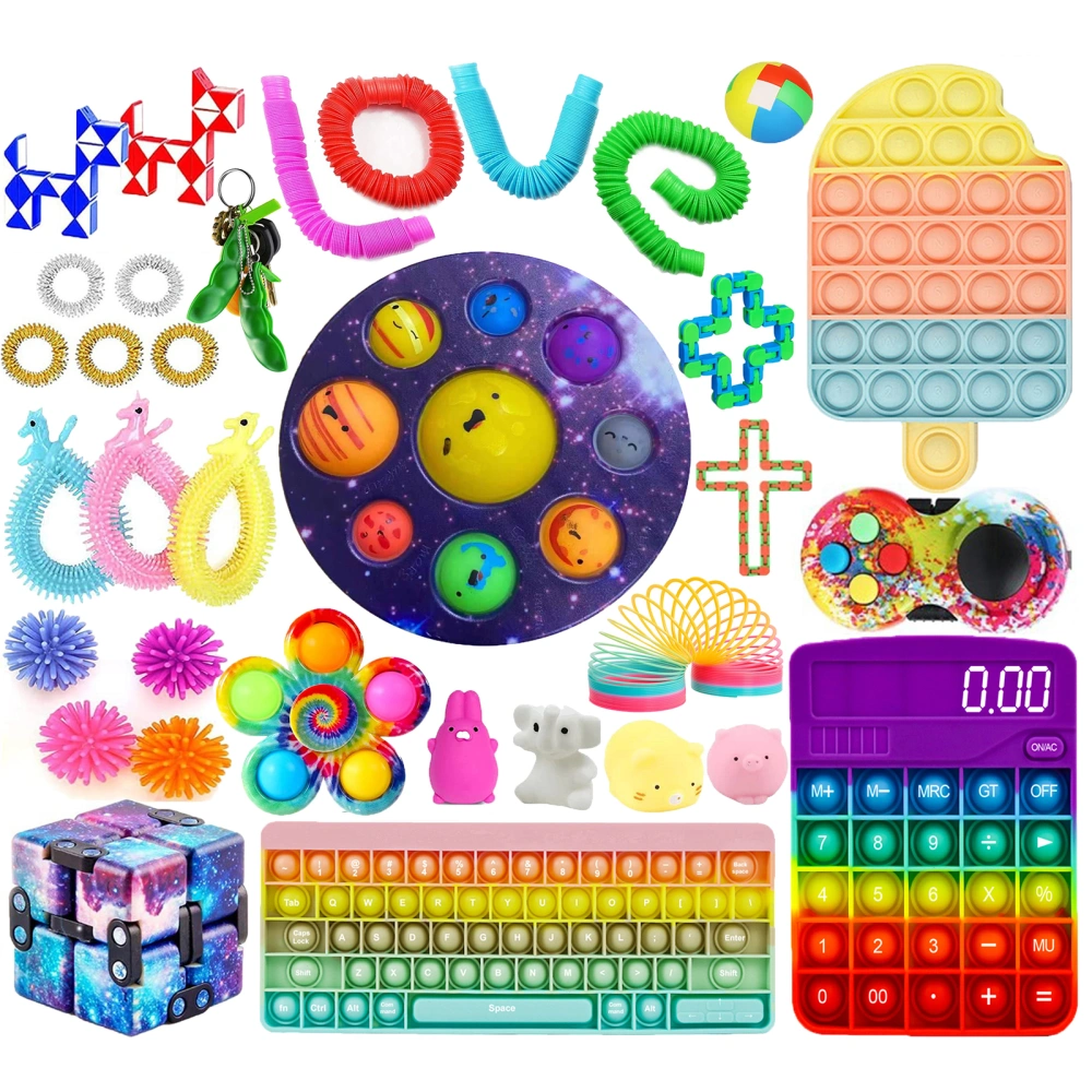 Sensory Fidget Toys Set, 34/35Pcs Stress Relief Autistic Toys Kit