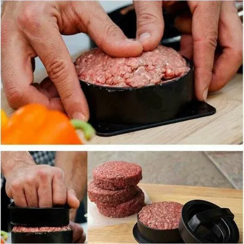 3 in 1 Hamburger Meat Maker Mold Manual Press Patties Cookery Machine