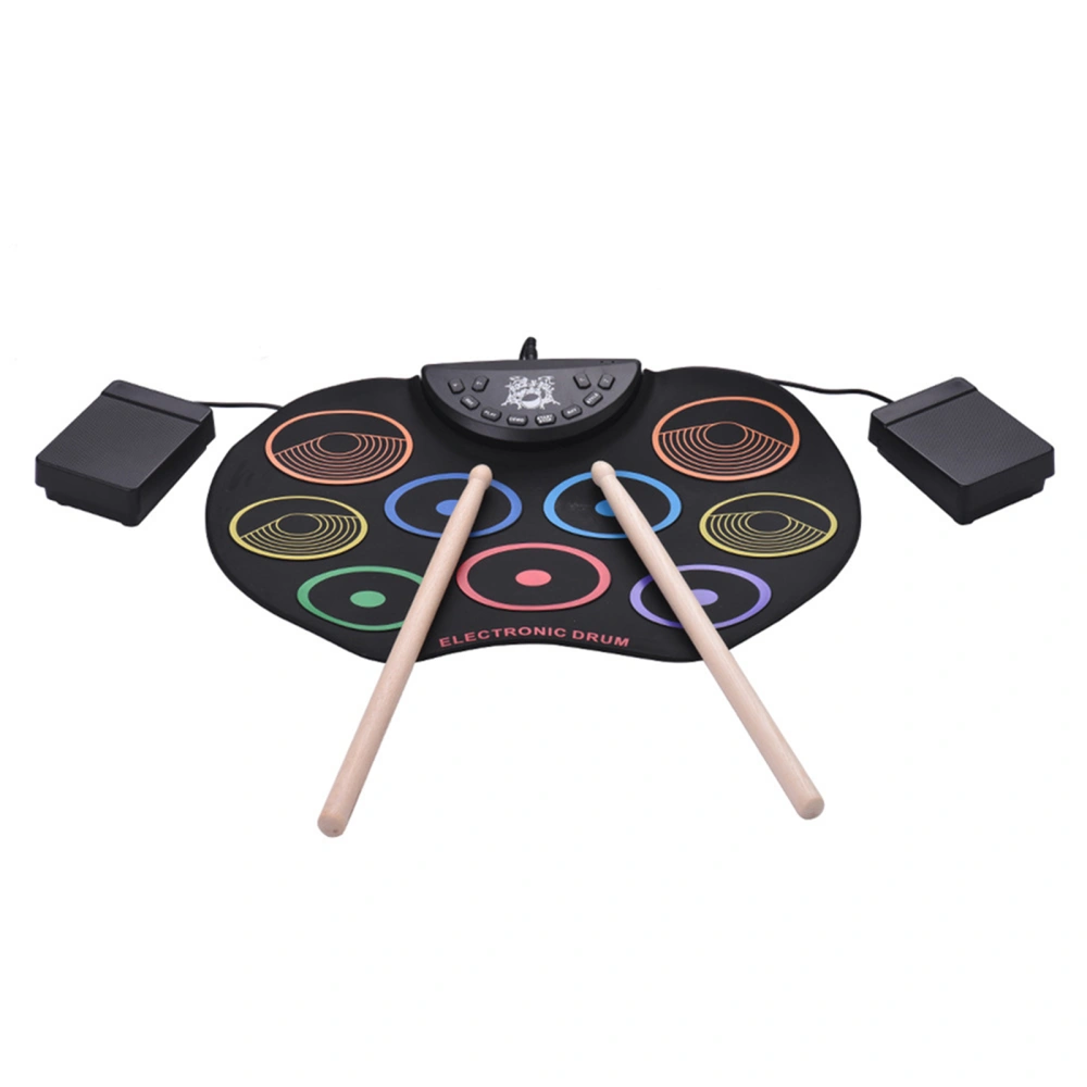 Children's Electronic Drum Kit, Portable Drum Practice Pad Drums 