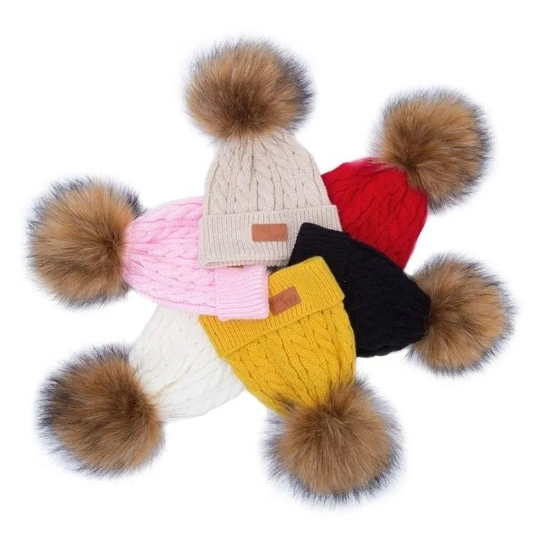 Children's Warm Beanie Cap Casual Outdoor Winter Ski Knitted Hat