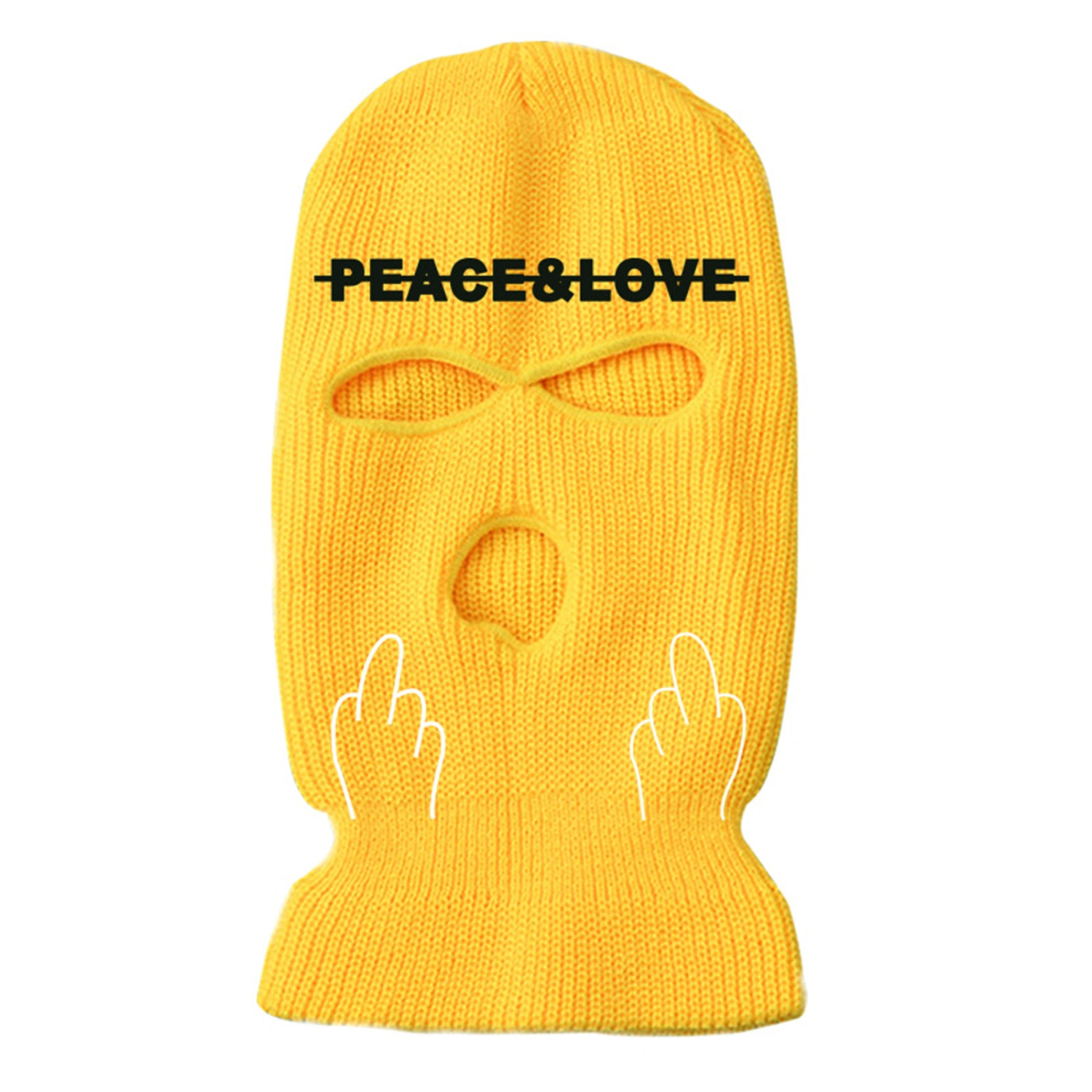 Women Men Ski Mask, Knit 3-hole Full-face Outdoor Head Cover 