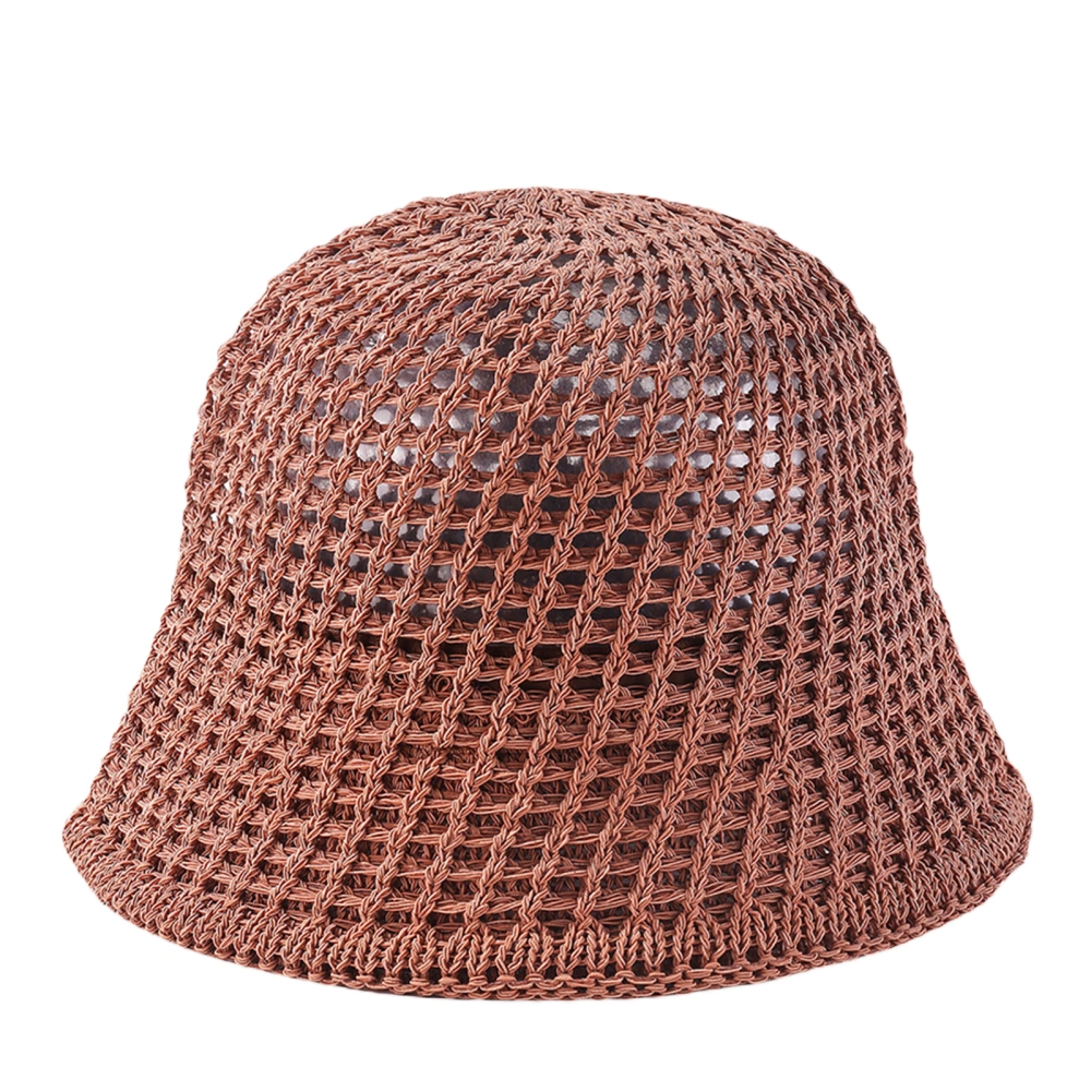 Women Summer Bucket Hat, Outdoor Hollow Out Fisherman Hat for Travel