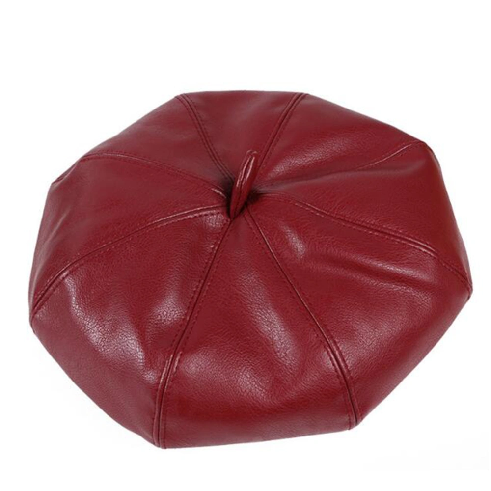 1 * Women's PU Leather Beret 
    Hat circumference: 56-58 cm / 22-22.8 in, hat depth: 17 cm / 6.7 in