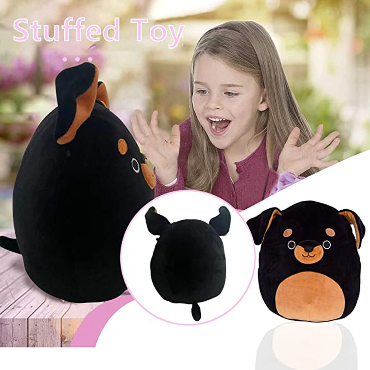 Cartoon Dog Shape Plush Toy, Super Soft Stuffed Animal Doll