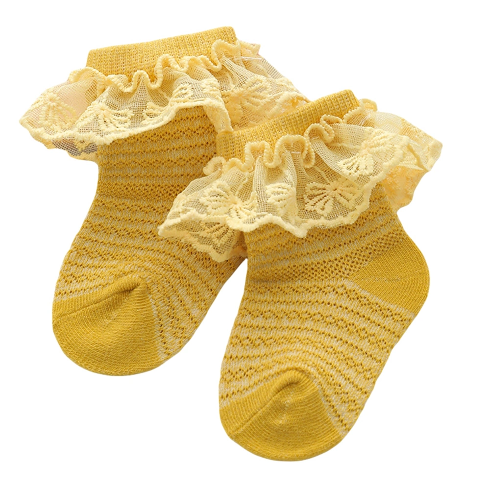 Baby Girls Socks, Sweet Lace Patchwork Soft Lightweight Non-slip Socks