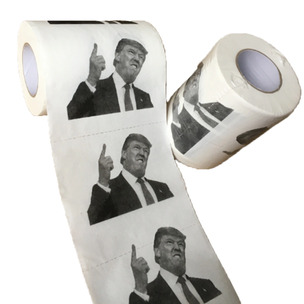 Funny Toilet Roll Paper, Cartoon Trump/Hillary/Sex Printed Paper Towels