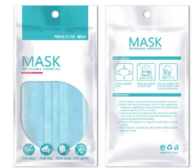 Disposable Face Mask, Surgical Guard Cover, Mask with Elastic Ear Loop