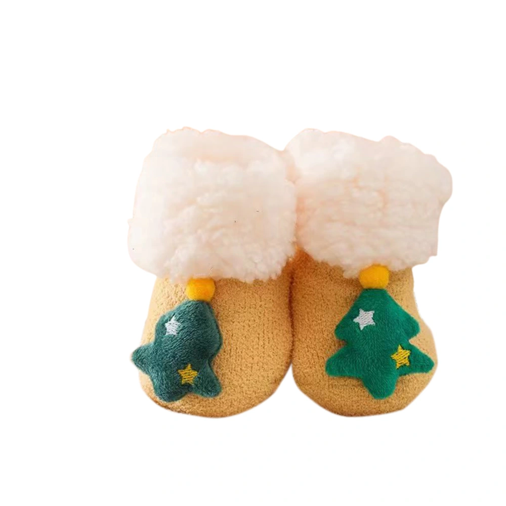 Baby Christmas Floor Socks, Non-Slip Stocking for Little Boys Girls