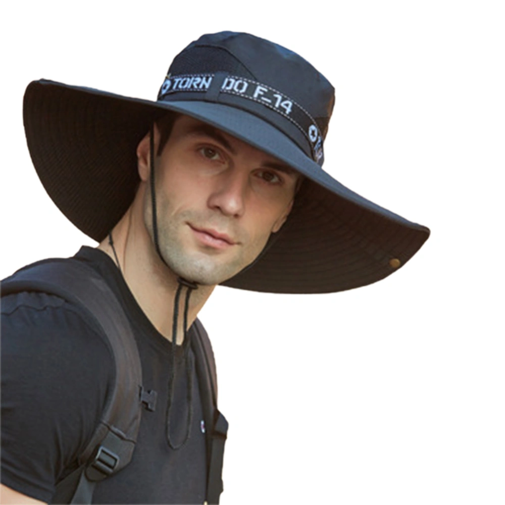 Men's UV Protection Fishing Hat, Super Wide Brim Outdoor Travel Hiking Beach Cap