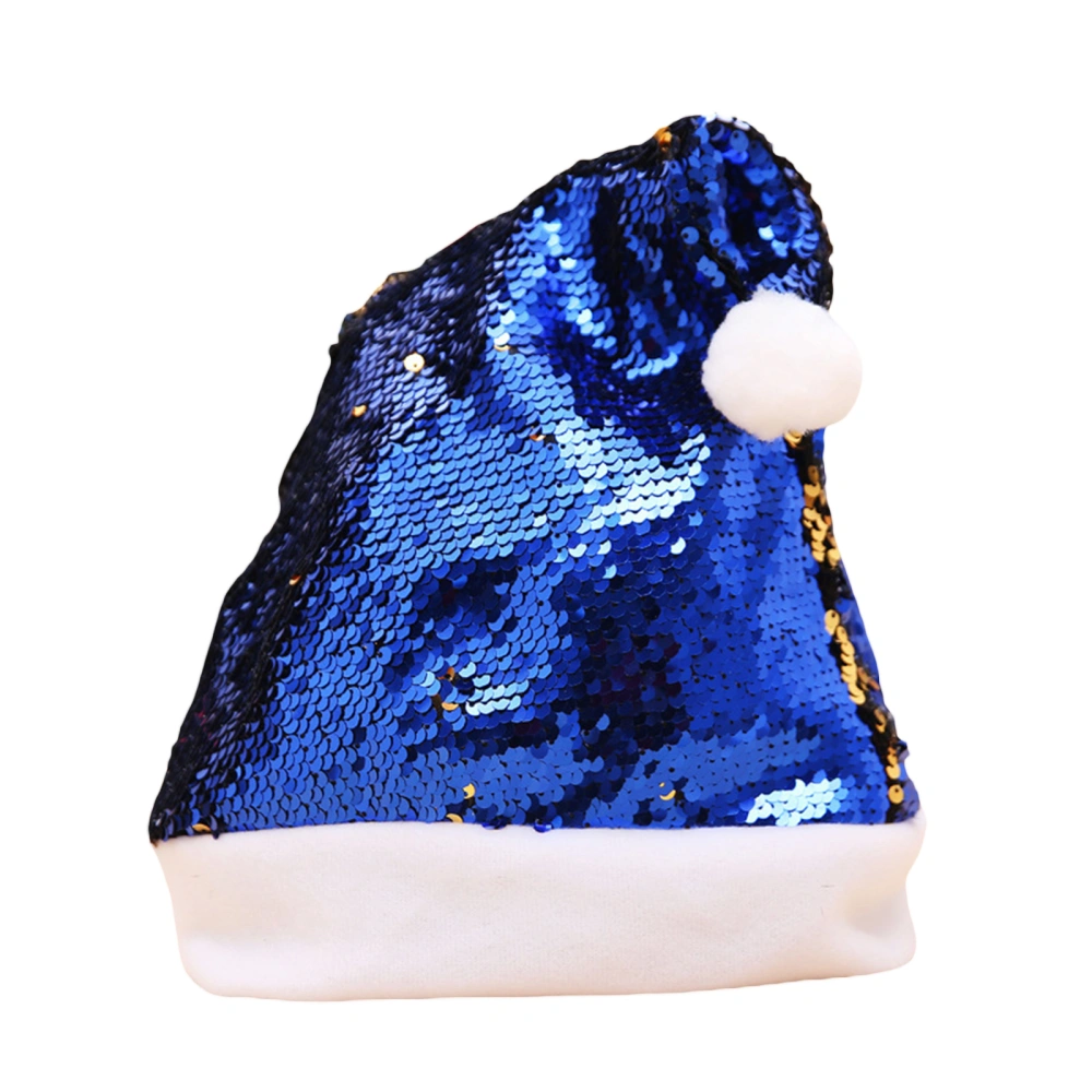 Sequin Santa Hats for Adults Sparkle Christmas Hat Santa Claus Cap 