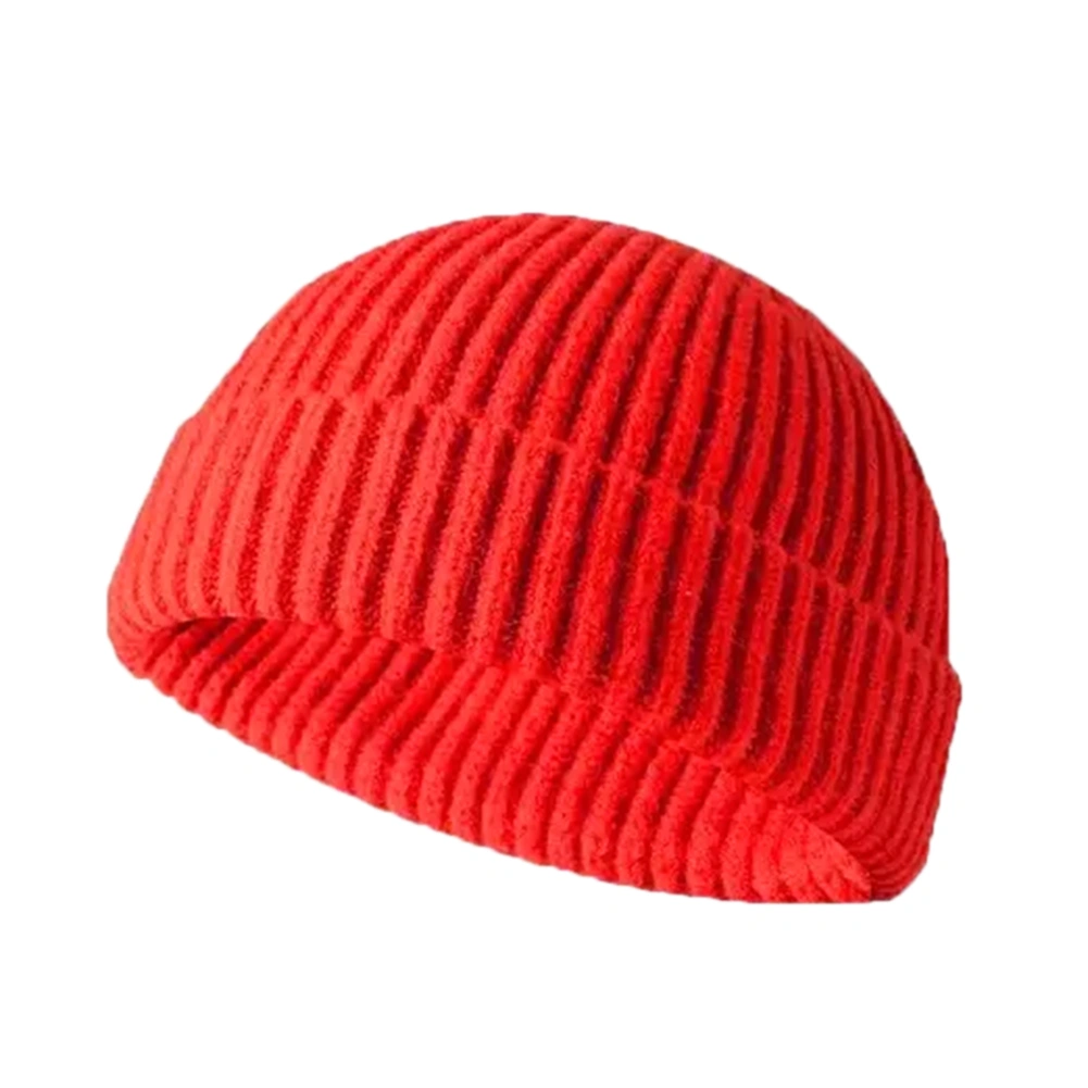 Men Women Winter Knitted Hat Pure Color Hip Hop Retro Cap Girl Boy Beanies