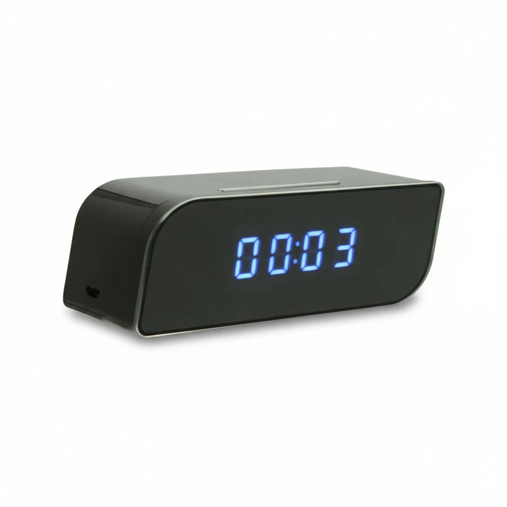 WiFi Hidden Camera Alarm Clock, Night Vision Motion Detector