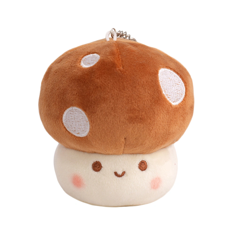 Cartoon Mushroom Doll Keychain Cute Stuffed Plush Toys Car Key Ring