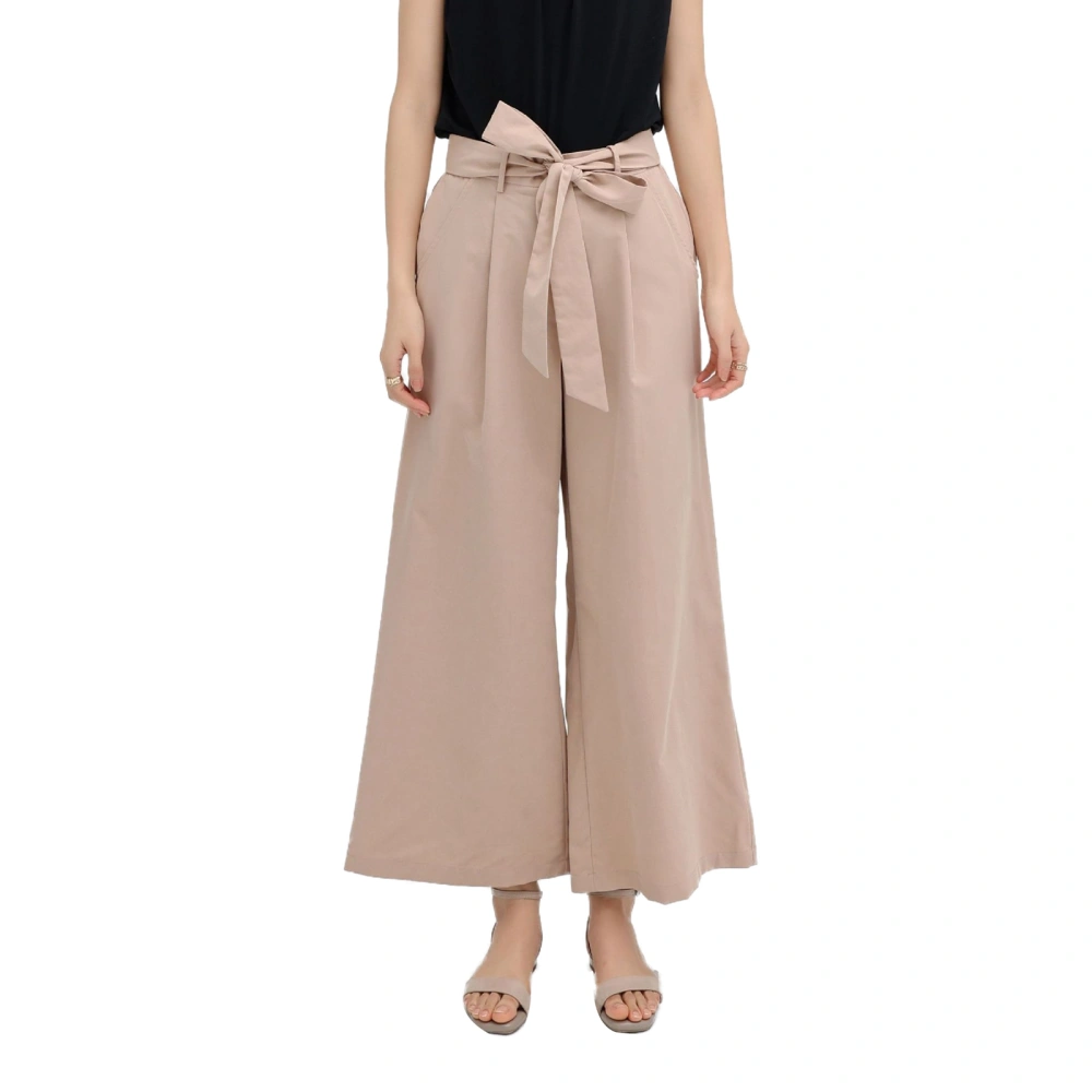 Women Fashion Wide-Leg Pants Solid Color Summer Straight Pants