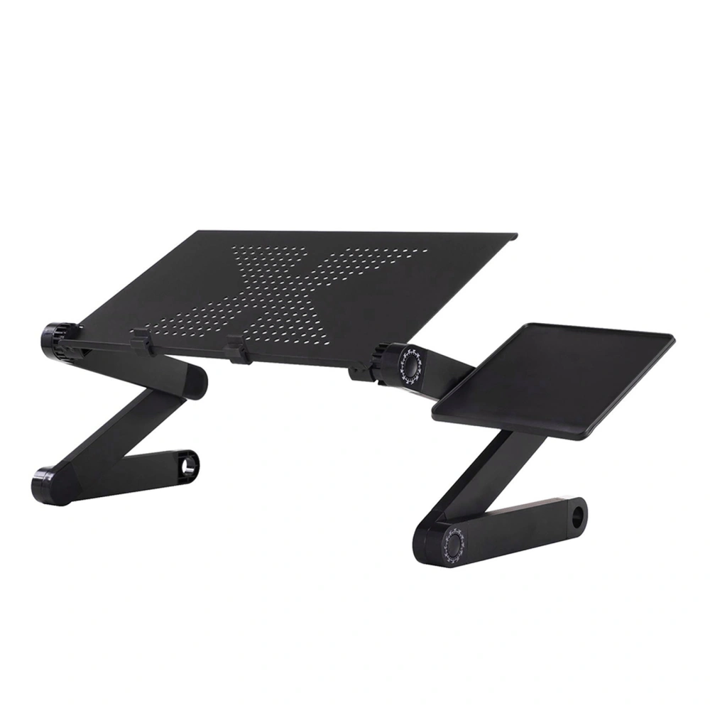 Foldable Laptop Stand, Adjustable Table with Cooling Vent and Mouse Console