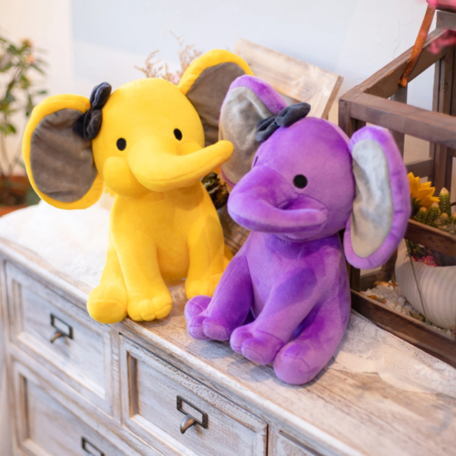 Cute Elephant Plush Toys Large Size Stuffed Animal Plush Doll Pillow