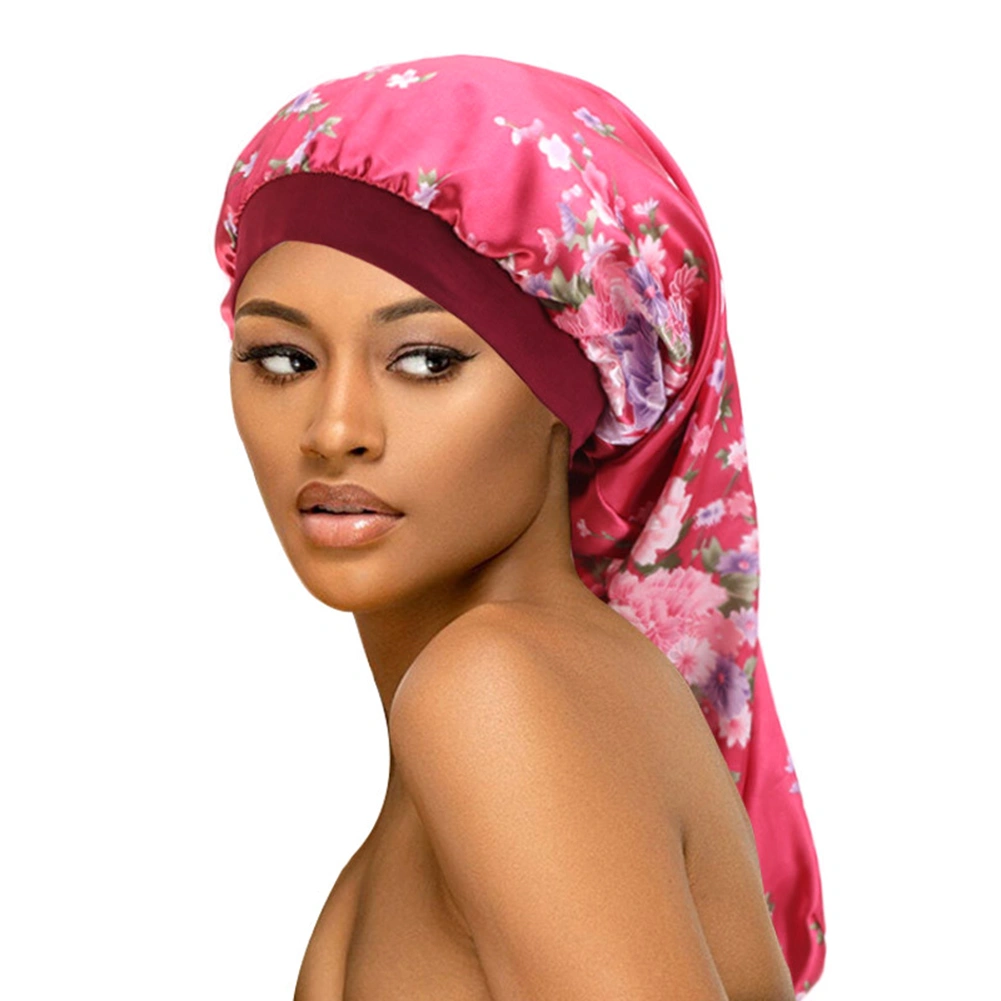 Women Wide Band Hat, Shower Night Cap, Long Bonnet Head Wrap