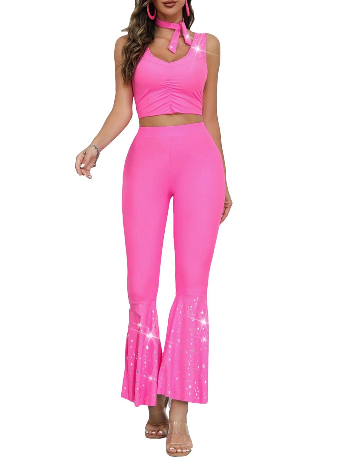 Cowgirl 70s 80s Outfits for Women Clothes Hippie Disco Costume