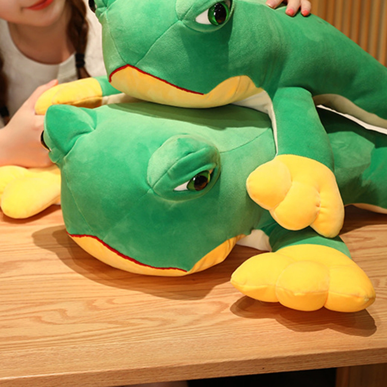Stuffed Animal Frog Throw Plush Pillow Doll Fluffy Hugging Cushion