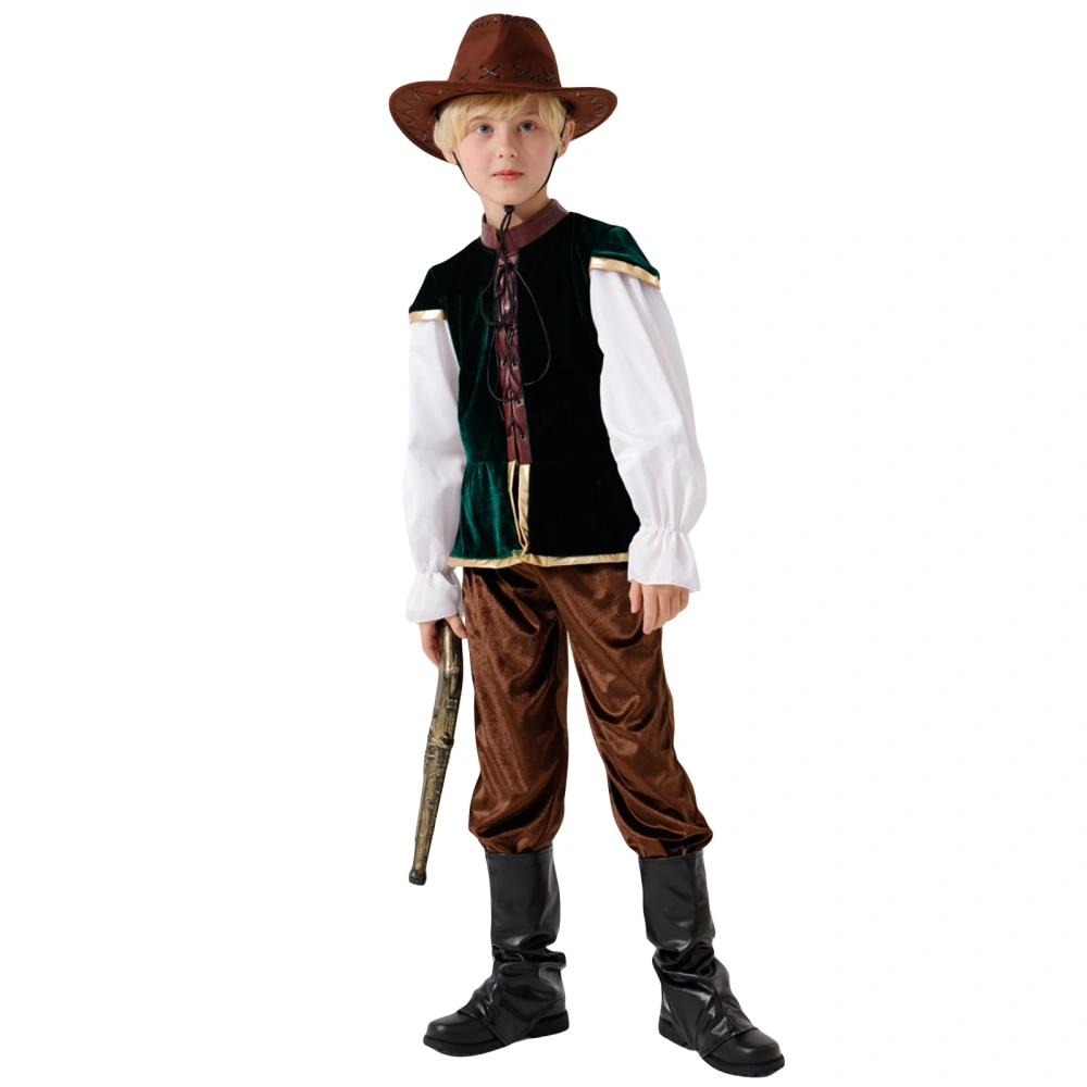 Kids Boy Pirate Costume Halloween Pirate Clothes Set for Cosplay