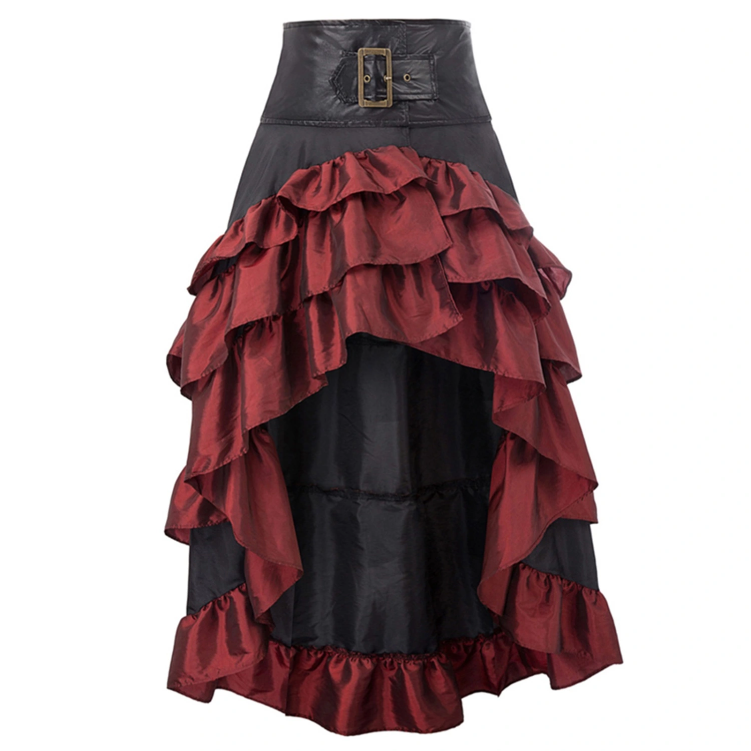 Women's Gothic Steampunk Skirt Renaissance Style High-Low Belted Skirt Victorian Skirt Cosplay Costume