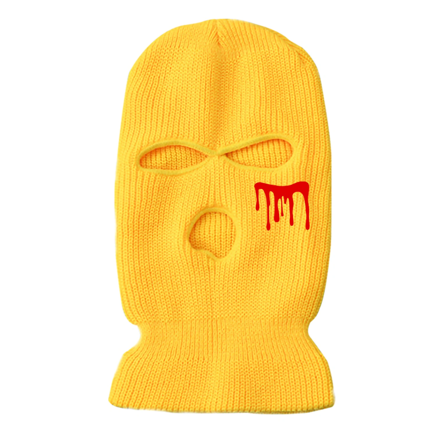 3-Hole Knitted Full Face Wear Fashion Embroidery Adult Ski Balaclava