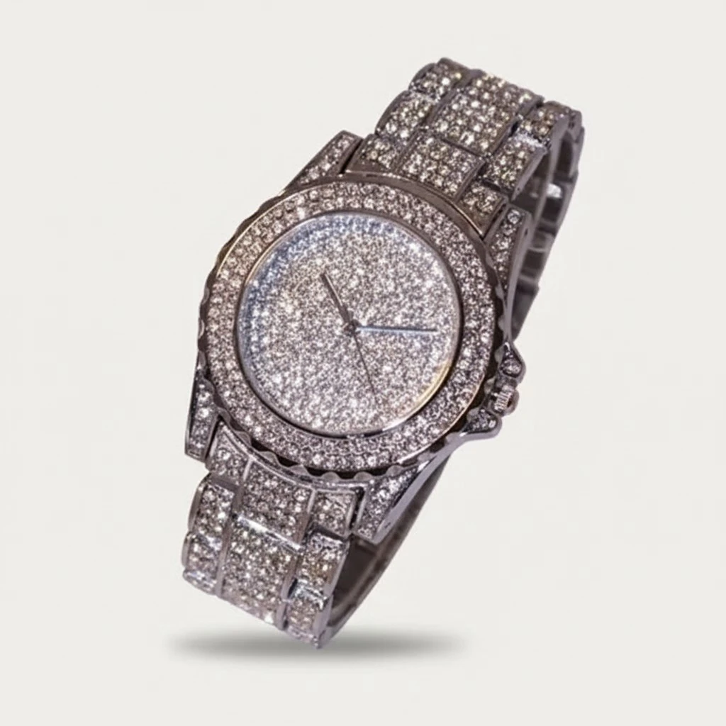 Women Luxury Watch, Crystal Diamond Wristwatch, Formal Dress Watch
