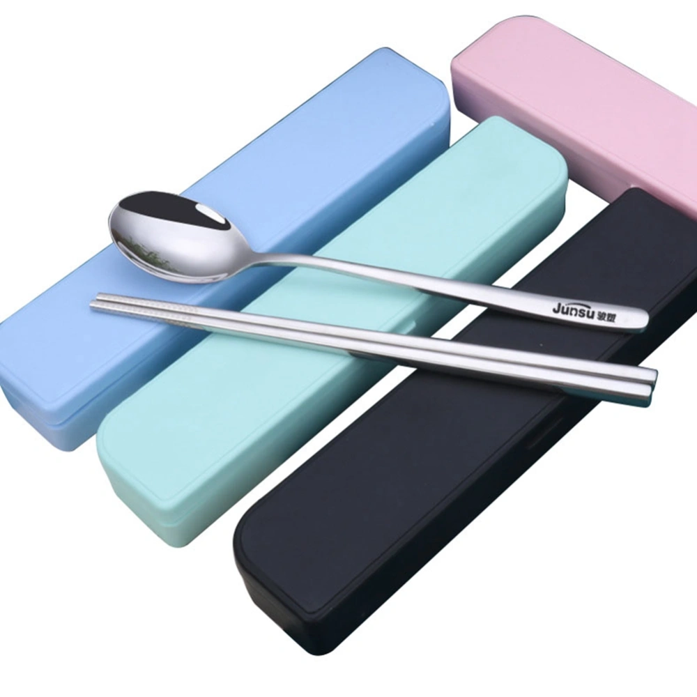 Travel Camping Solid Utensils, Portable Case+Spoon+Chopsticks