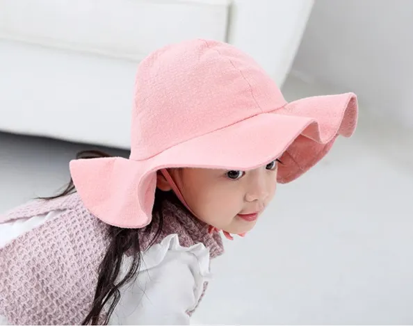 Baby Girls Fisherman Hat, Spring Summer Toddlers Cute Wide Brim Cap