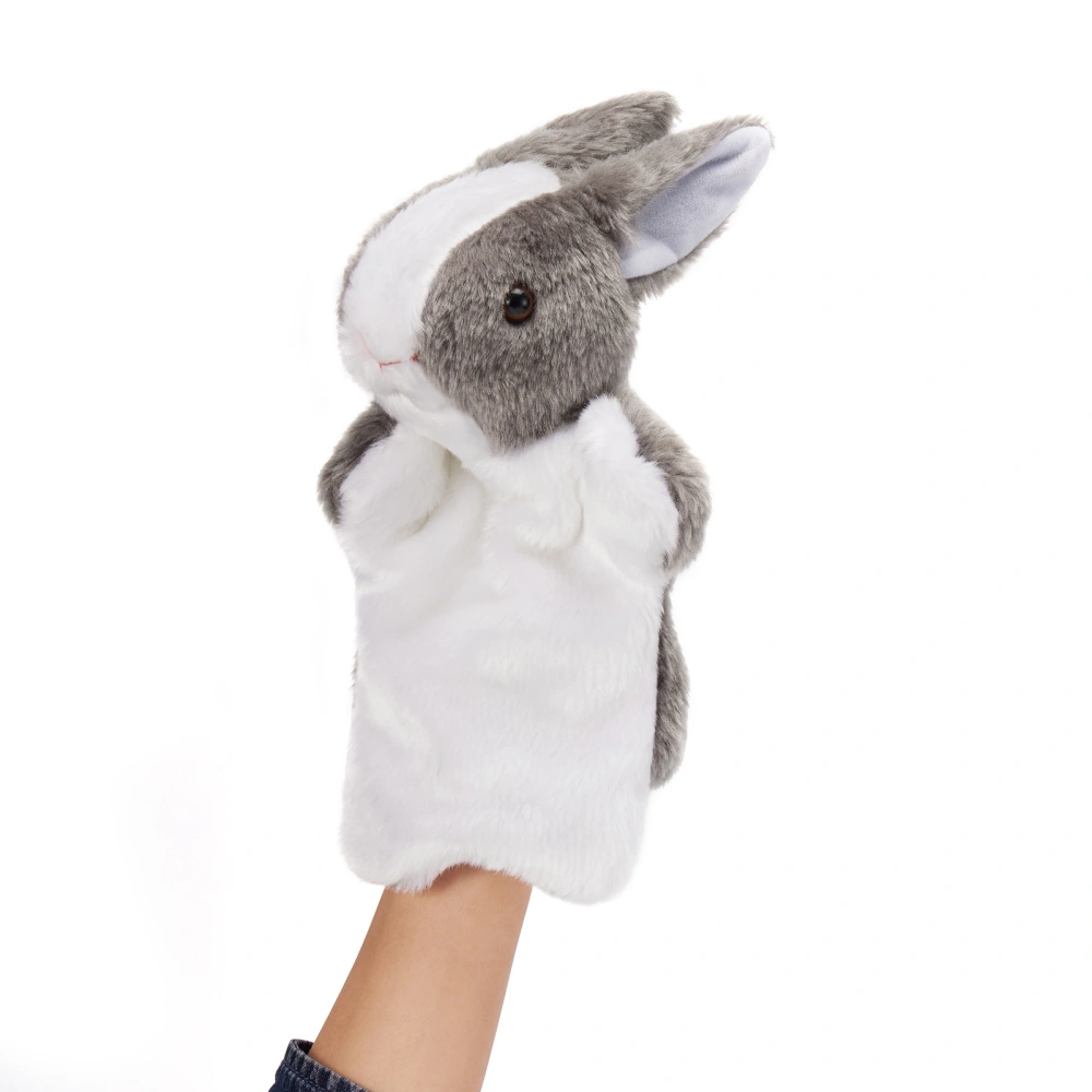 Easter Bunny Hand Puppet Soft Stuffed Plush Animal Toy for Kids Gifts