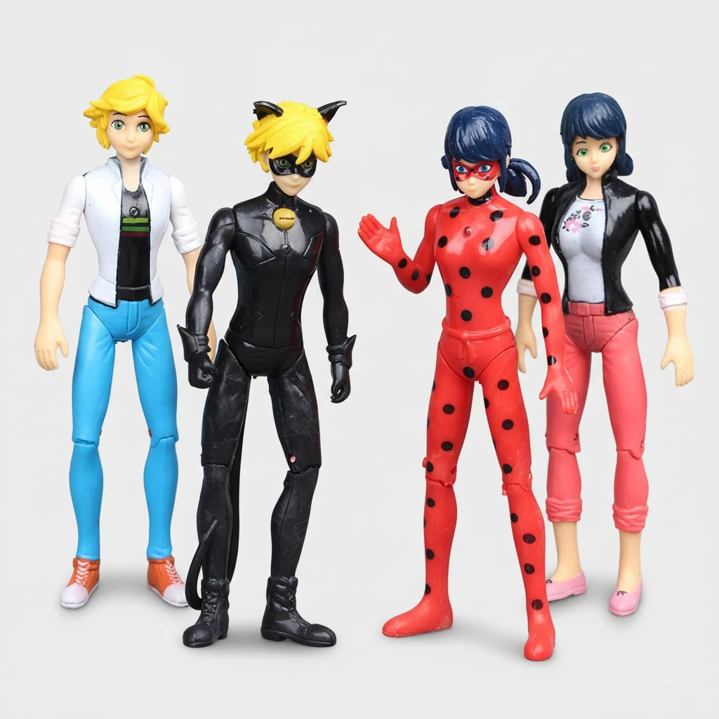 5.5 Inch Miraculous Ladybug Action Figures with Light Doll Gift