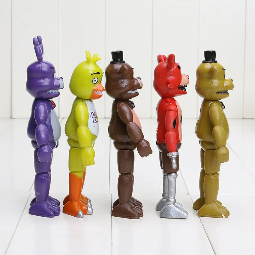 5 PCs A Set Five Standing Animal Dolls, 5.5 Inches Action Figures