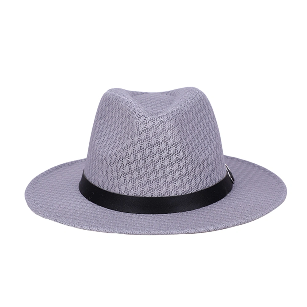 Men Sun Visor Cap, Breathable Mesh Jacquard Pattern Dome Hats 