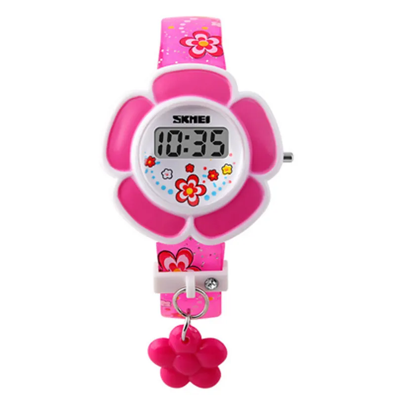 Kids Grils Wrist Watches, 3D Cute Cartoon Flower Electronic Digital Watch