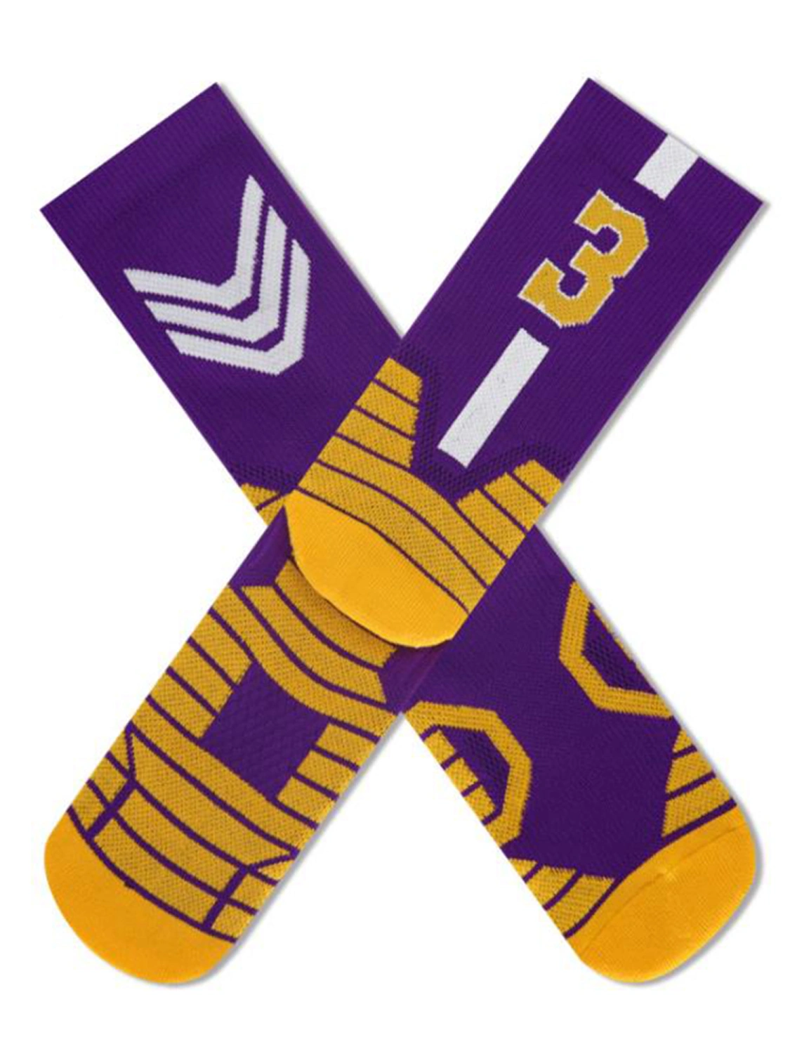 Men Stripe Digital Sports Sock Classic Star Symbol Anti-Slip Stocking