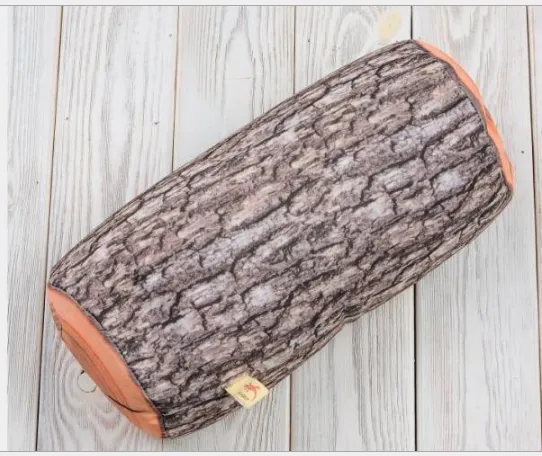 Wood Pattern Cushion Trunk Stump Throw Pillow Tree Rings Neck Pillow