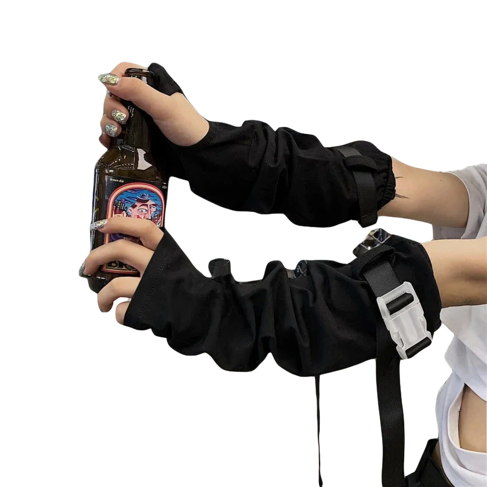 Motorcycle Arm Sleeves, Street Style Punk Sleeves with Buckle/Strap